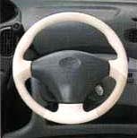 Leather winding steering wheel